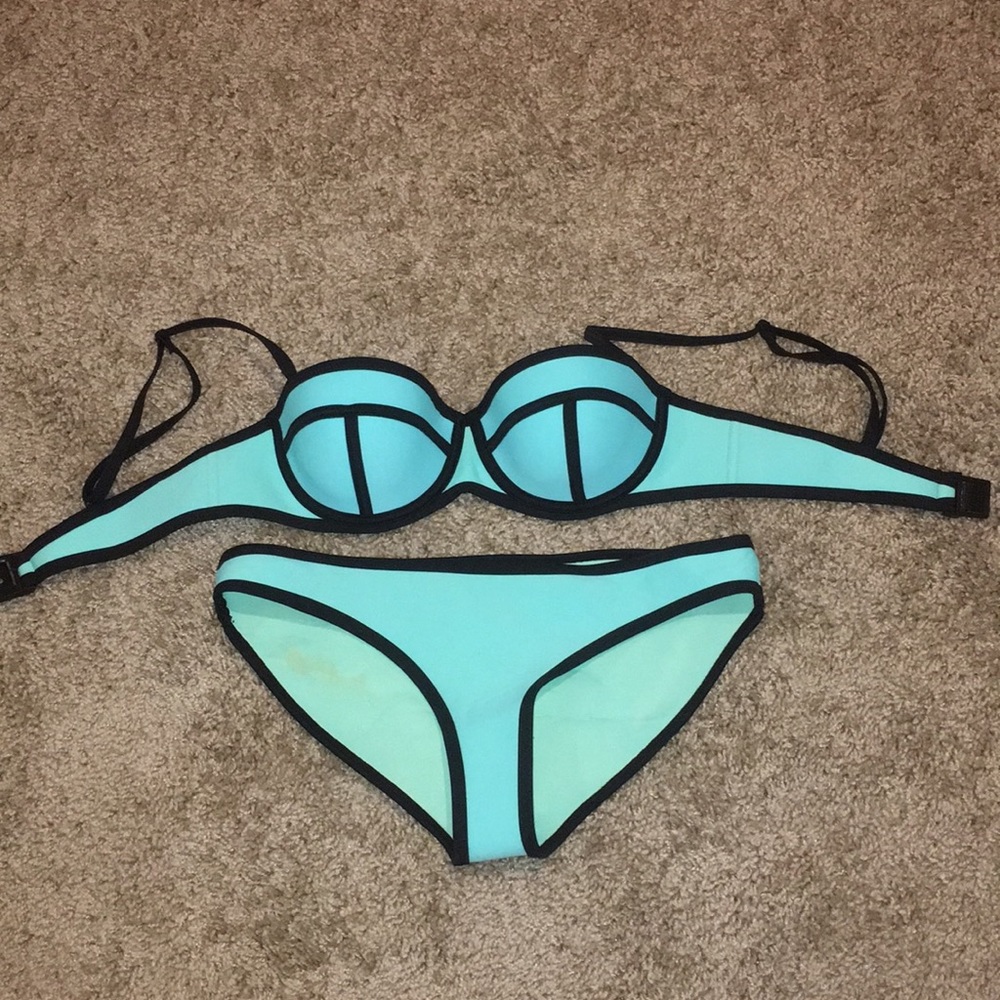 TRIANGL Light Blue Poppy Bikini